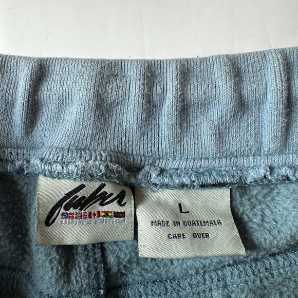Y2K FUBU Baby Blue Yellow Embroidered Sweatpants | - Picture 7 of 7